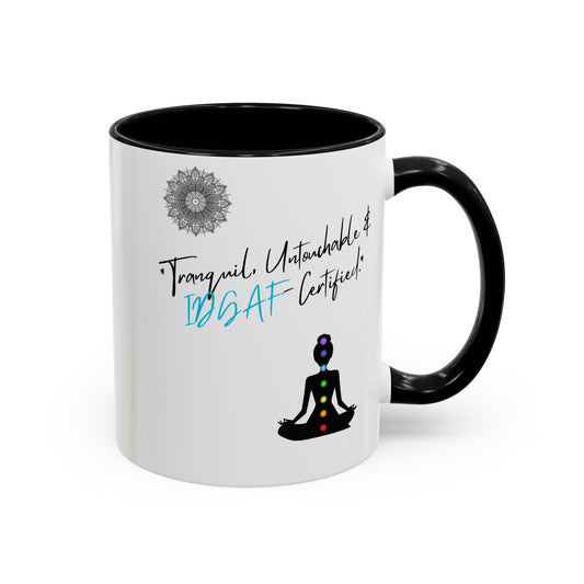 Tranquil Meditation Coffee Mug | Mindfulness Gift, Yoga Lover Mug, Wellness Decor, Personalized Tea Cup, Chakra Coffee Mug