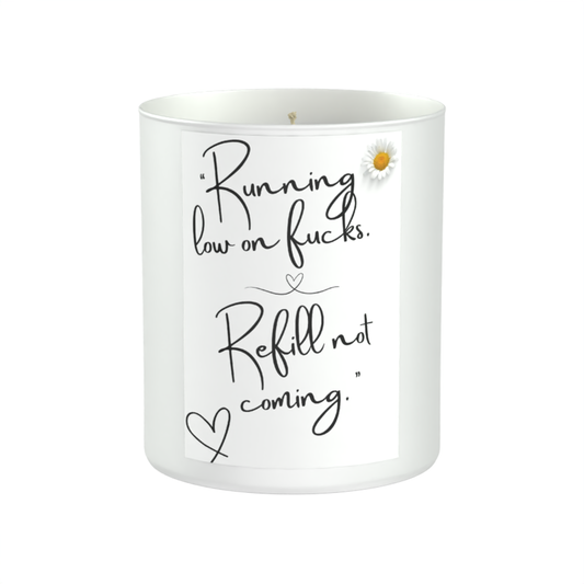 Running Low on Fucks Candle | Funny Sarcastic Gift