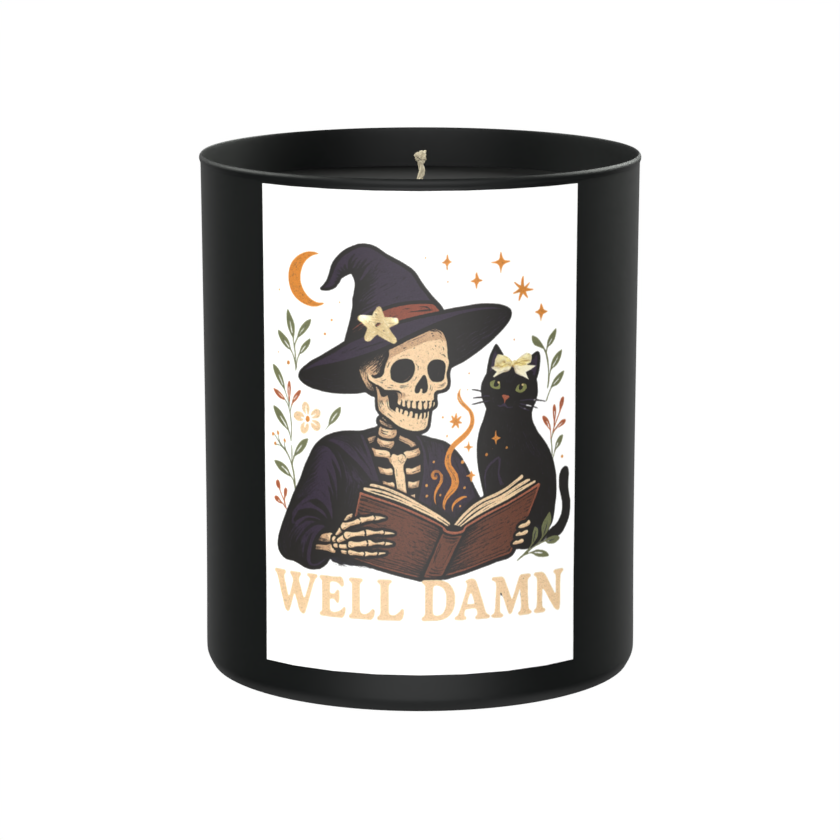 Skeleton Funny Halloween 200g Black Candle ‘Dark Noir’