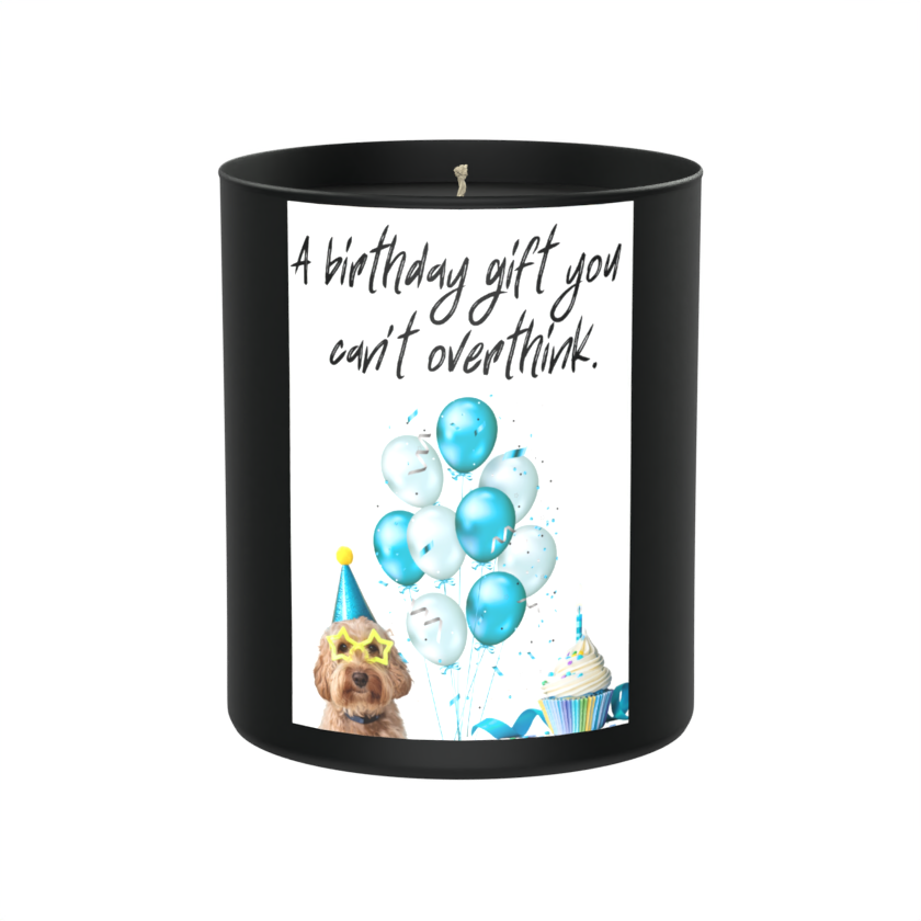 Funny Dog Birthday 200g Black Candle ‘Dark Noir’