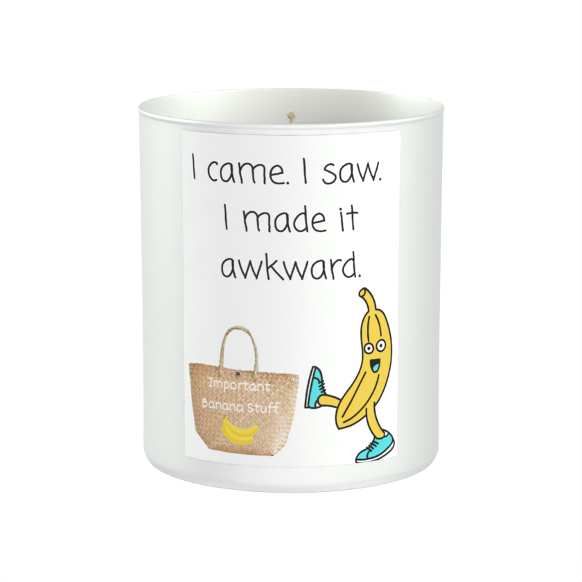 Important Banana Stuff 200g White candle ‘Sandy Bay'