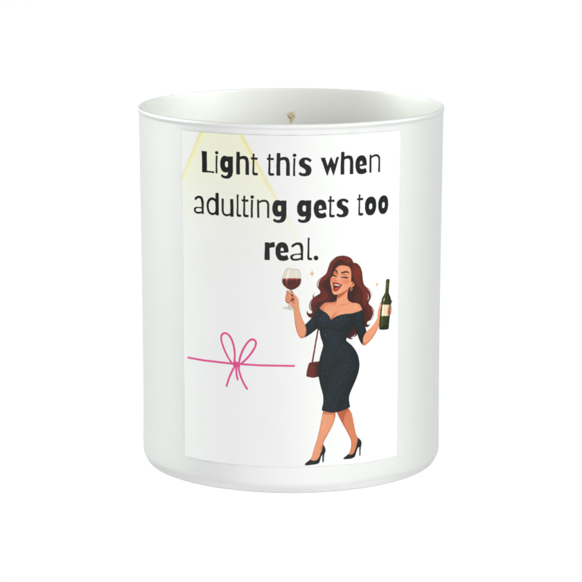 Light This When Adulting Gets Too Real 200g White candle ‘Sandy Bay'