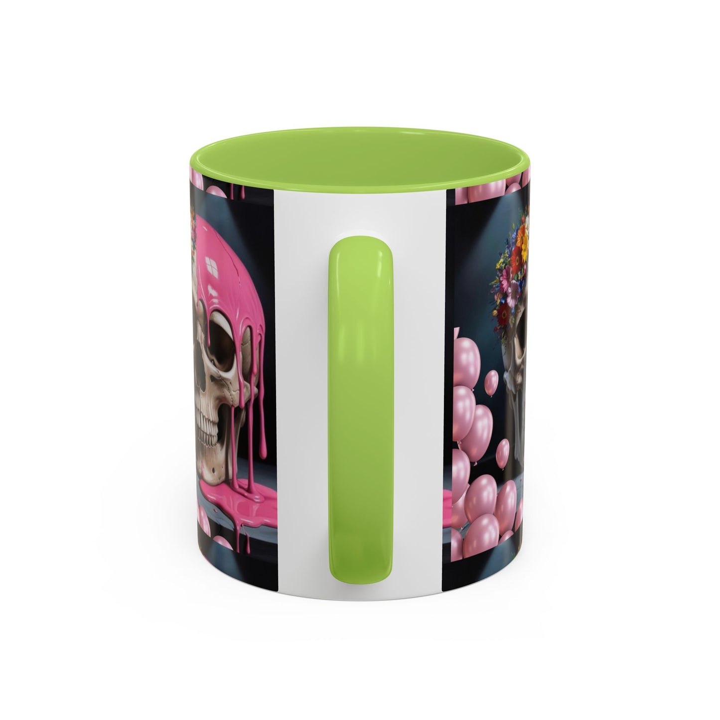 Dripping Skull Bloom Mug Accent Coffee Mug (11, 15oz)