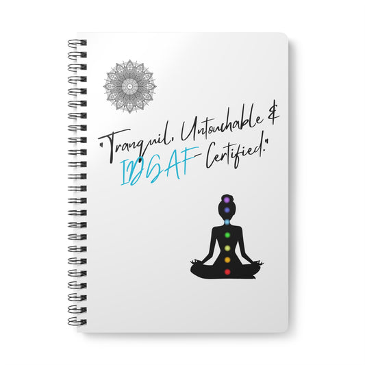 Meditation Notebook, Tranquil & Untouchable Design, Mindfulness Journal, Gratitude Log, Self-Care Gift