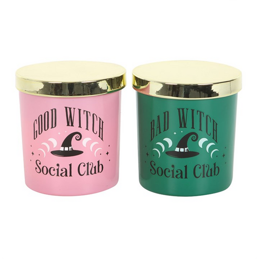 *Set of 2 Good Witch and Bad Witch Scented Glass Candles (12/24)