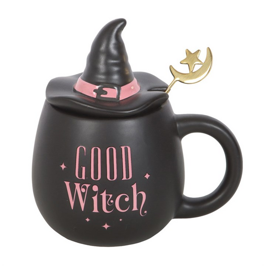Good Witch Mug with Lid & Spoon | Witchy Gift UK