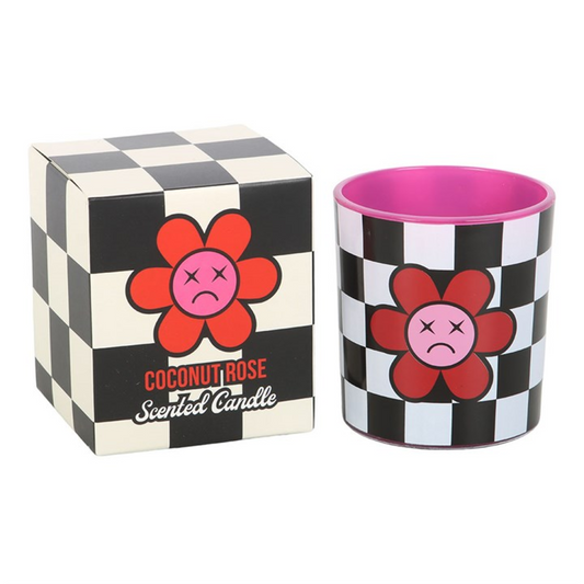 Sad Flower Coconut & Rose Scented Candle – Checkerboard Candle