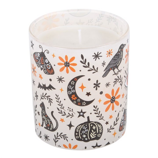 Spiced Vanilla Scented Candle – Witchy Celestial Design