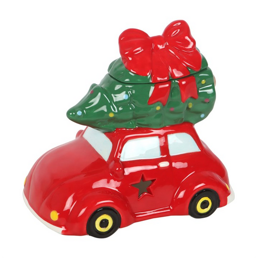 Red Christmas Car Oil Burner | Vintage Festive Décor