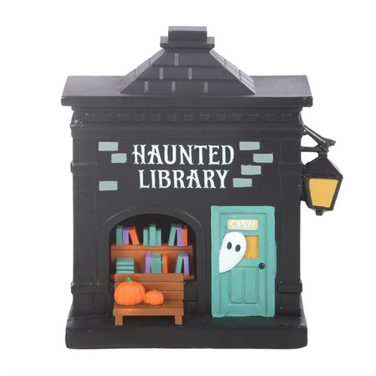 Haunted Library Halloween LED Light Up Decoration – Spooky House