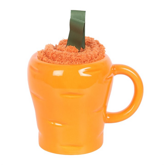 Carrot Mug & Socks Set | Gardener Gift UK