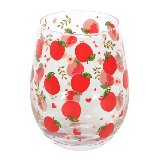 Apple Stemless Glass | Teacher Gift 350ml UK