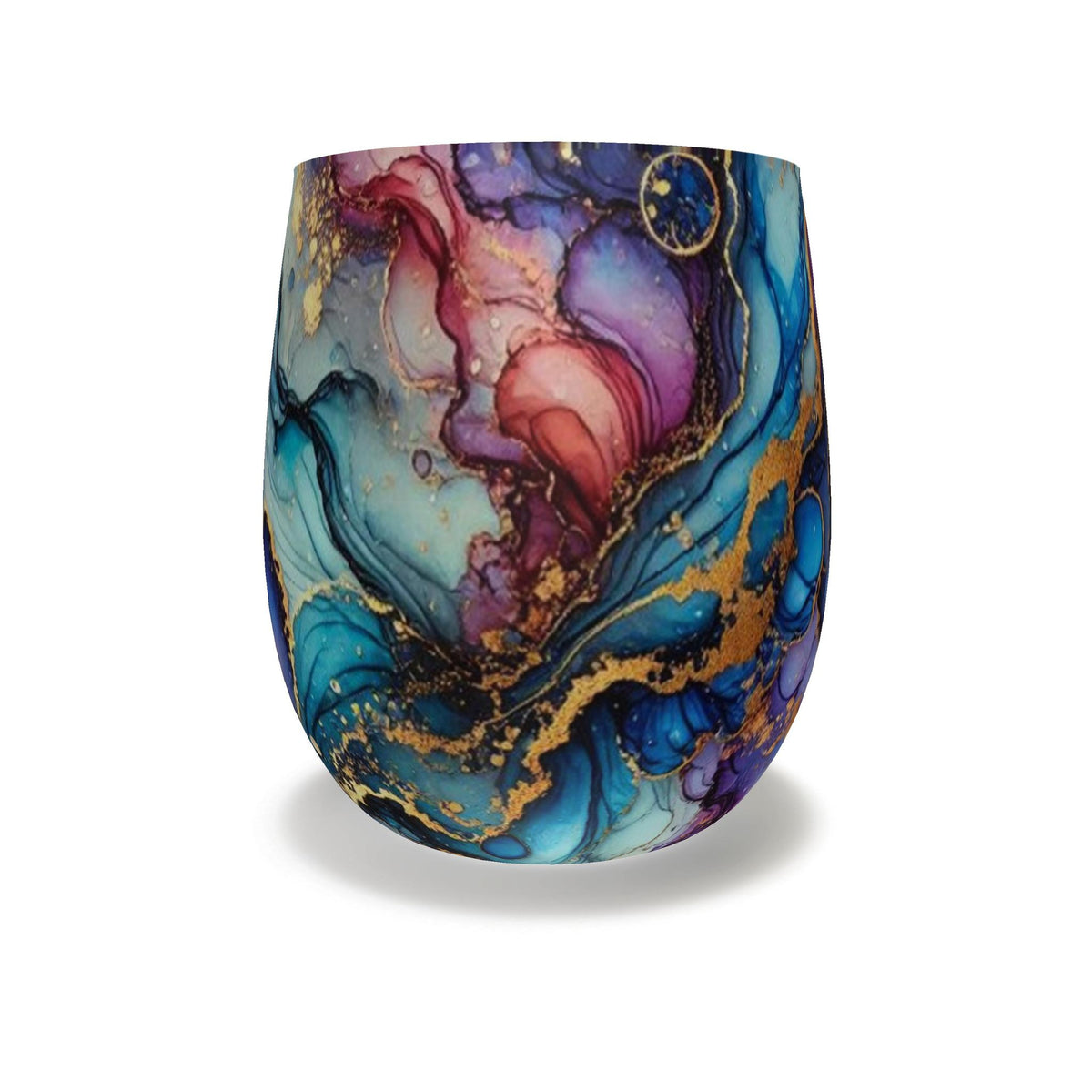 Celestial Bloom Marble Water Glass
