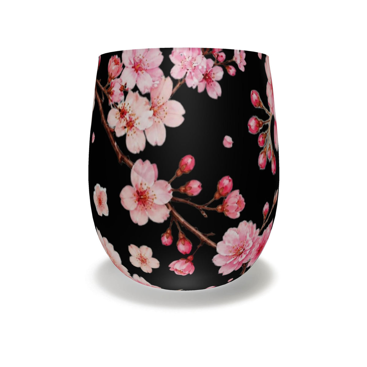 Midnight Sakura Cherry Blossom Water Glass