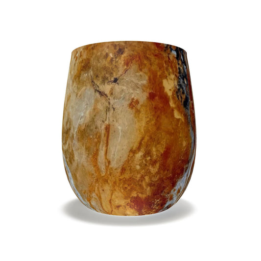 Amber Earth Marble Stemless Glass