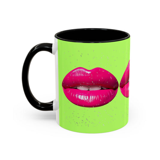 Hot Lips Neon Accent Coffee Mug (11, 15oz)