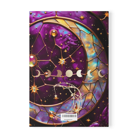 Celestial Softcover Notebook | A5 | Moon Phase Journal, Starlight Diary, Gift for Astrology Lovers, Cosmic Sketchbook, Space Planner