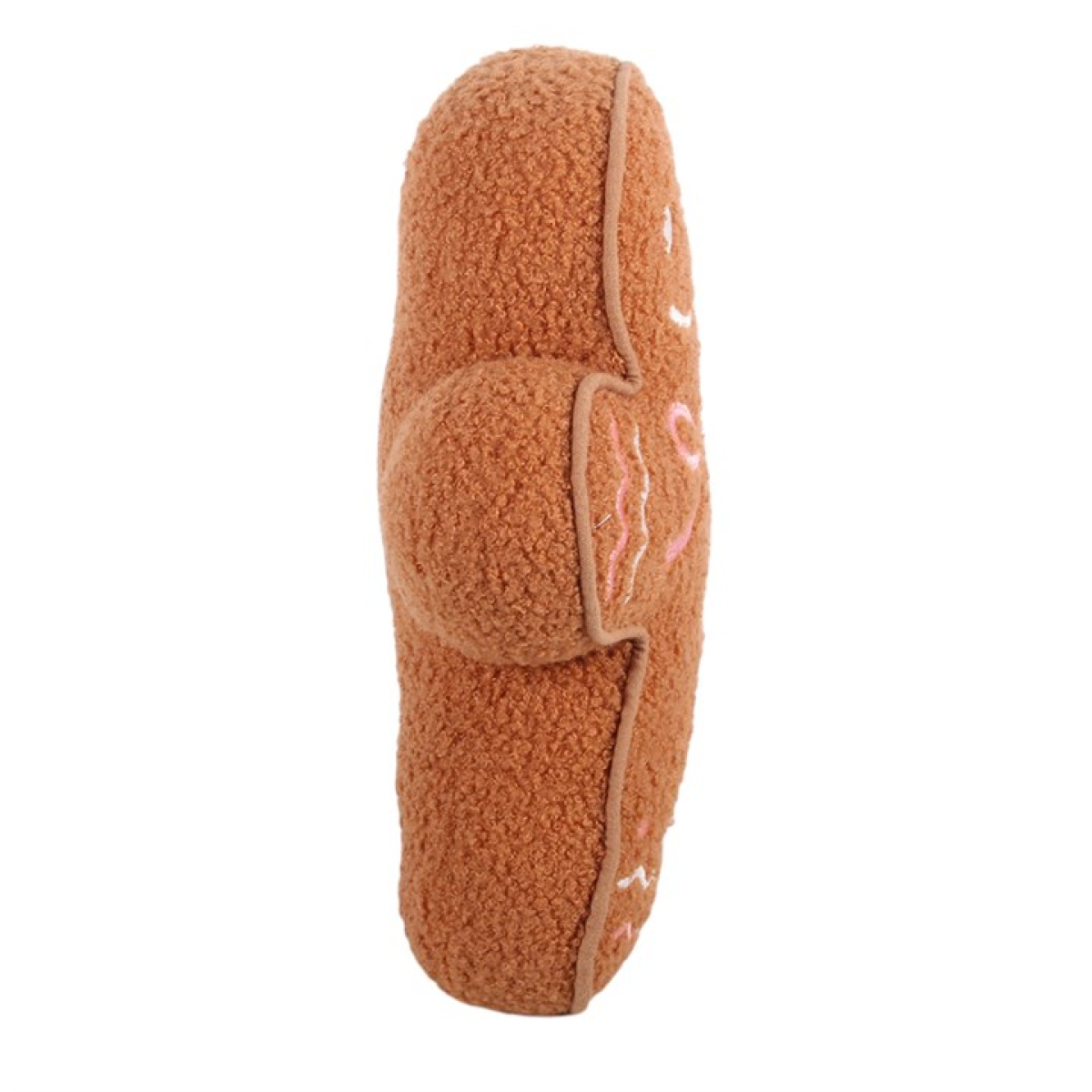 Gingerbread Man Christmas Cushion – Bouclé Shaped Pillow