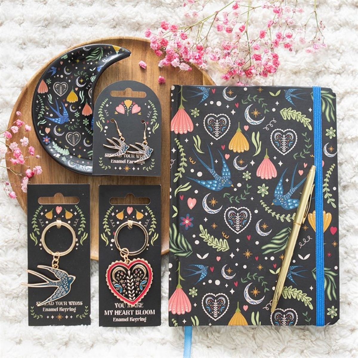 Folk Heart Keyring