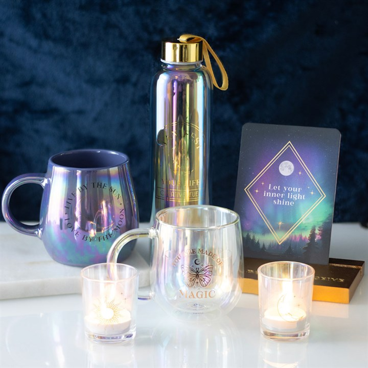 Live by the Sun Love by the Moon Iridescent Ceramic Mug