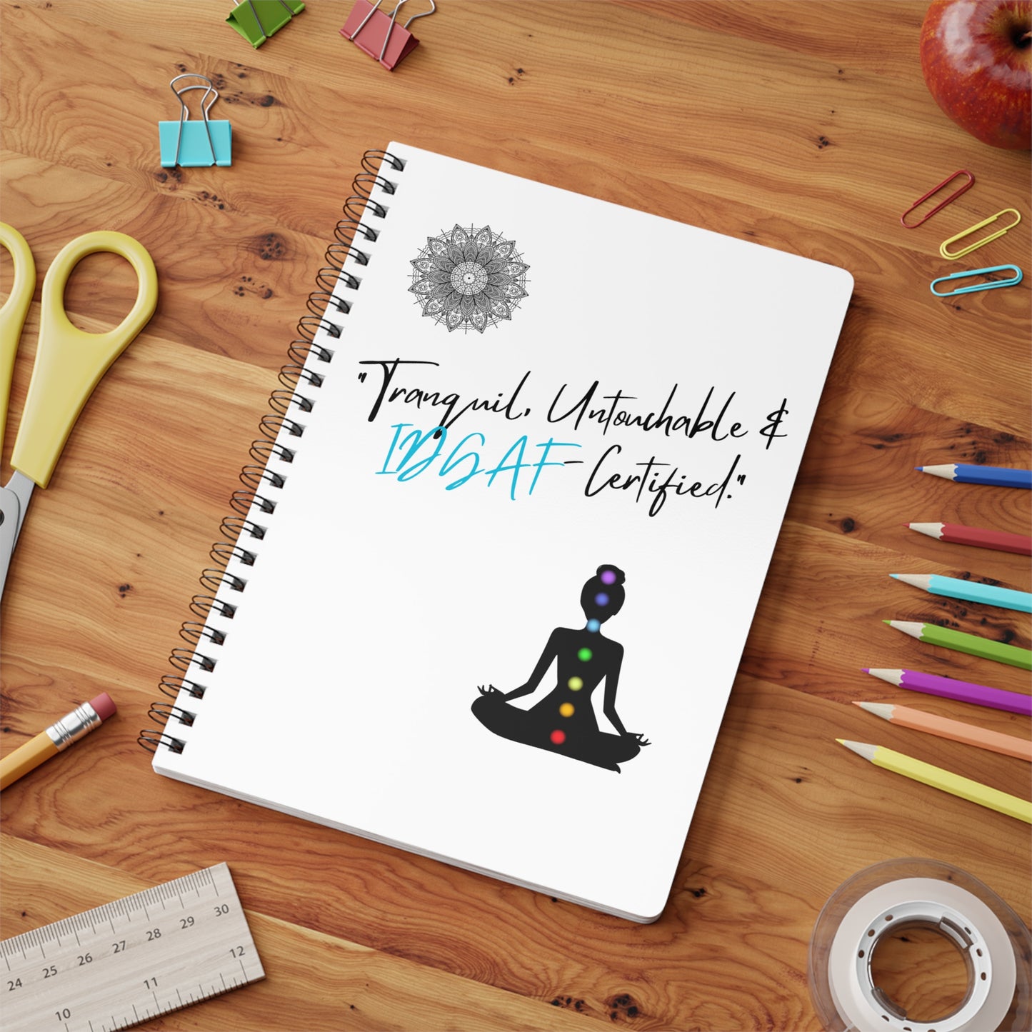Meditation Notebook, Tranquil & Untouchable Design, Mindfulness Journal, Gratitude Log, Self-Care Gift
