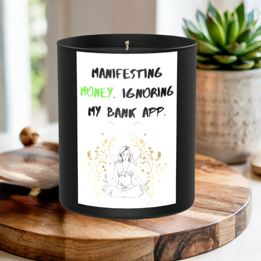Manifesting Money 200g Black Candle ‘Dark Noir’
