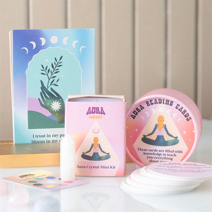 Aura Affirmation Cards with Wooden Stand