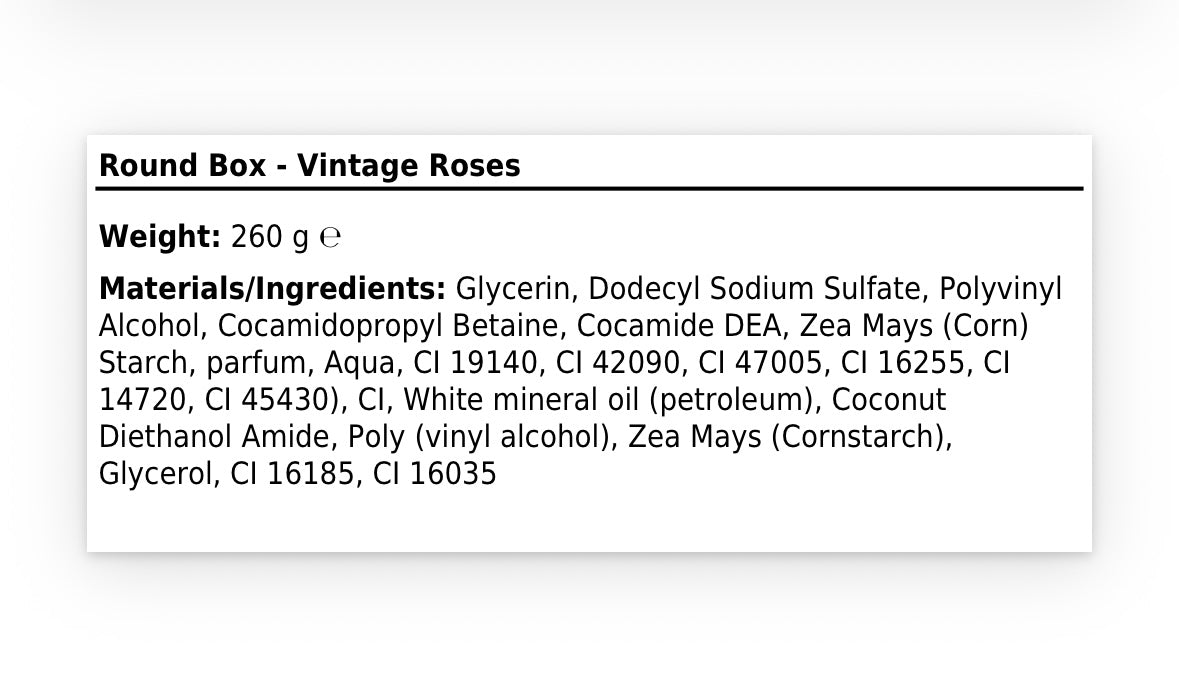 Round Box - Vintage Roses
