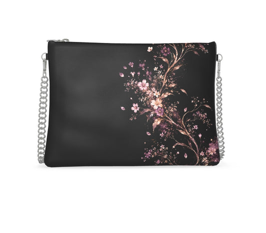 Black Floral Crossbody Bag – Midnight Blossom