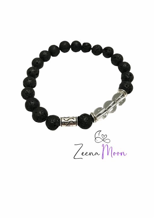 Lava Stone Bracelet - Tribal Rock Quartz