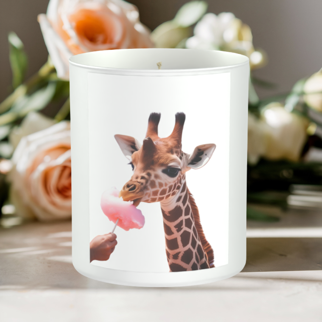 Giraffe Candyfloss 200g White candle ‘Sandy Bay'
