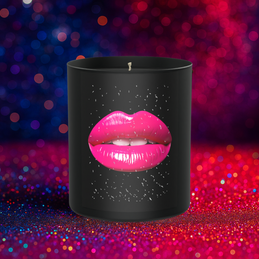 Pink Lips Glitter Candle | Dark Noir Scented Candle