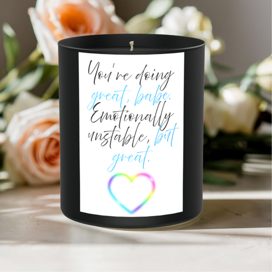 Emotionally Unstable Funny 200g Black Candle ‘Dark Noir’