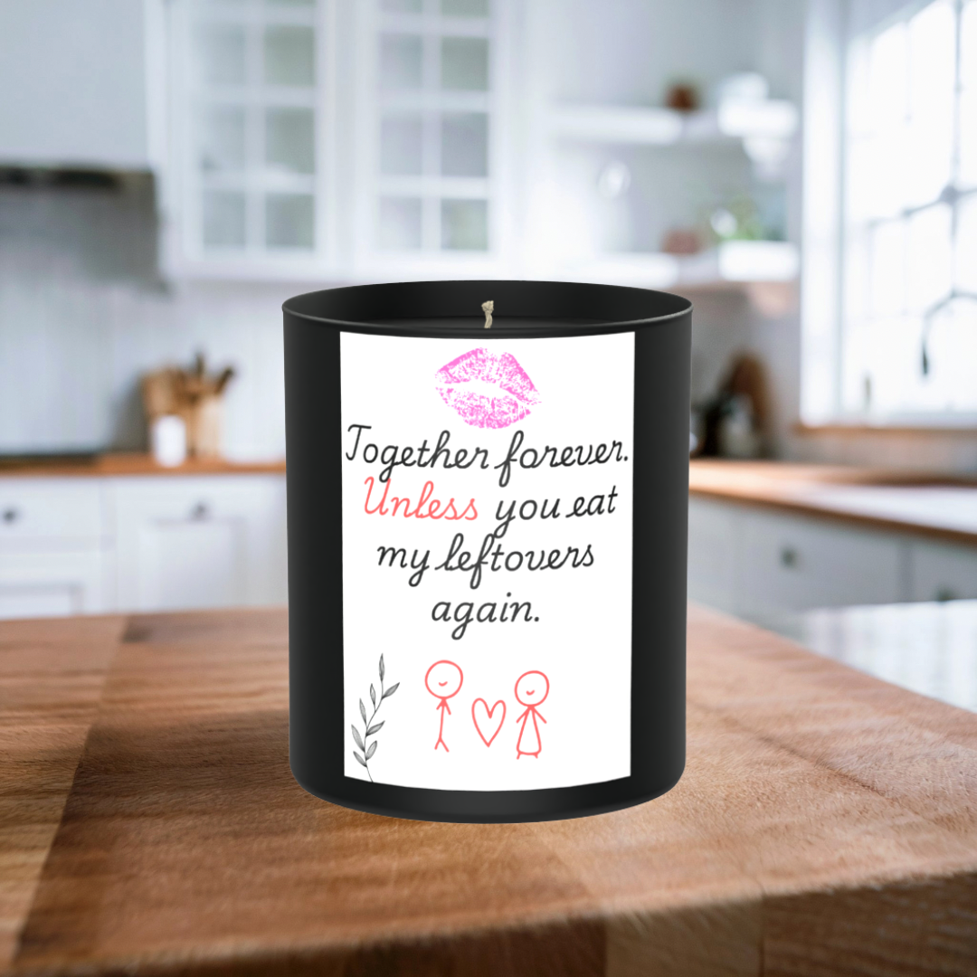 Leftovers Couple Humour 200g Black Candle ‘Dark Noir’