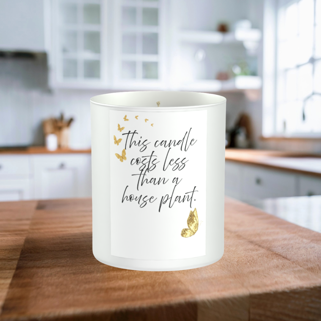 Sassy Quote Houseplant 200g White candle ‘Sandy Bay'