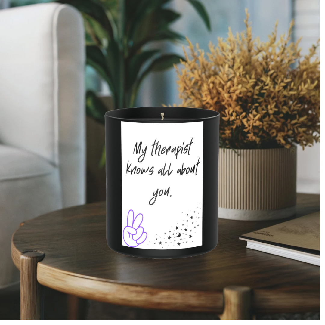 Therapist Funny Humour 200g Black Candle ‘Dark Noir’