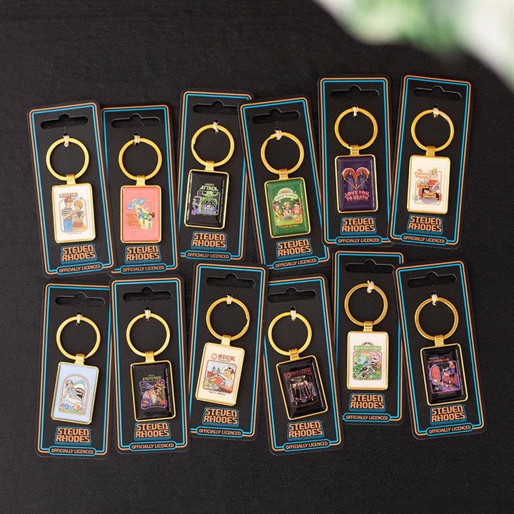 Rainy Day Fun Keyring by Steven Rhodes