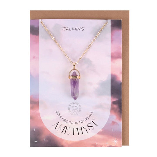 Amethyst Crystal Necklace & Greeting Card Gift | Zeena Moon