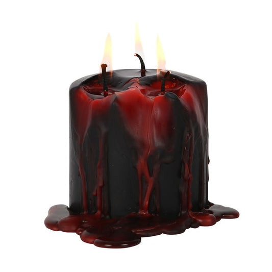 Small Vampire Blood Wax Pillar Unscented Candle