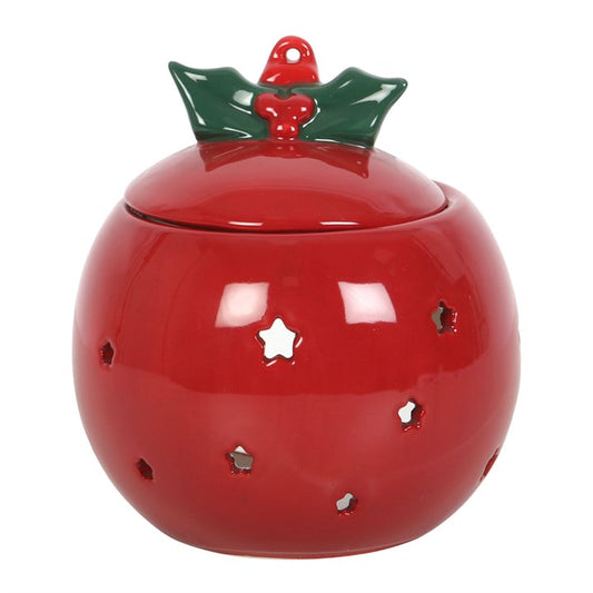 Red Christmas Bauble Oil Burner | Festive Décor