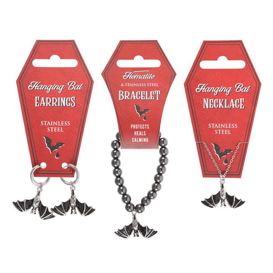 Set of 18 Bat Jewellery Pieces on Display