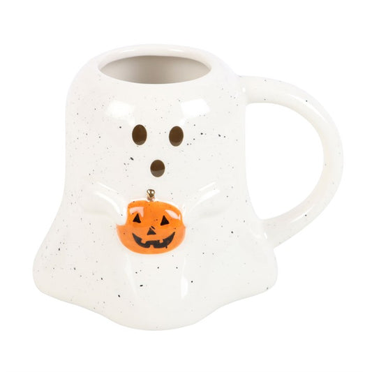 Ghost Holding Pumpkin Mug | Cute Halloween Mug UK