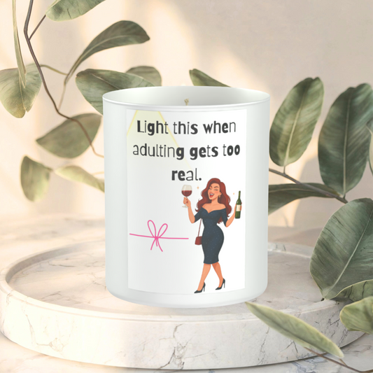 Light This When Adulting Gets Too Real 200g White candle ‘Sandy Bay'