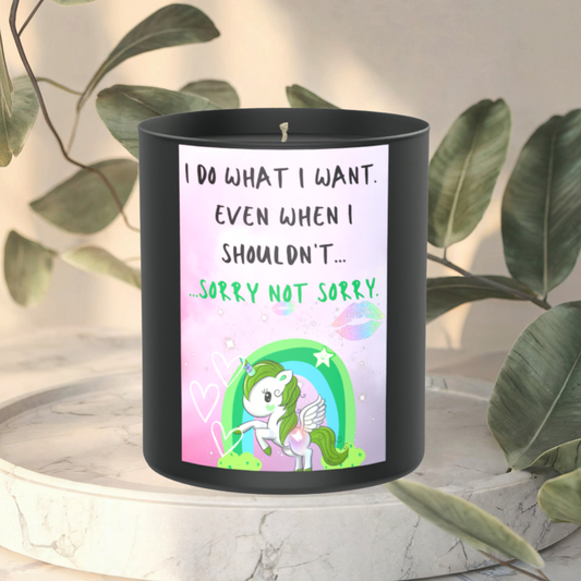 I Do What I Want Unicorn 200g Black Candle ‘Dark Noir’