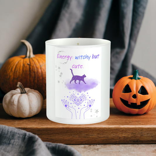 Witchy But Cute 200g White candle ‘Sandy Bay'
