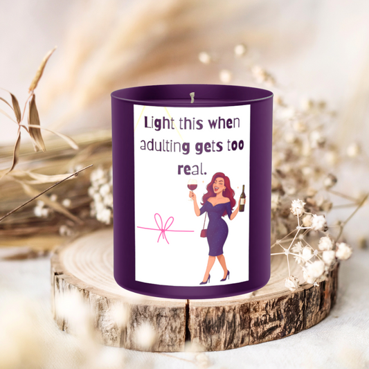 Light This When Adulting Gets Too Real 200g Black Candle ‘Dark Noir’