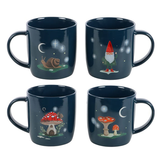 Winter Woodland Mug Set of 4 | Celestial Gift UK