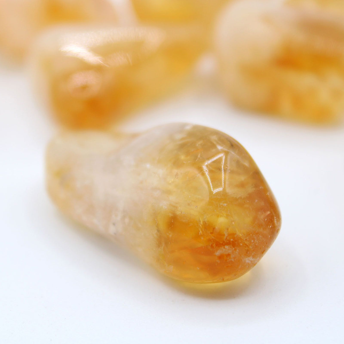 Brazilian Citrine Tumbled Stones – Pack of 24, 20–30mm