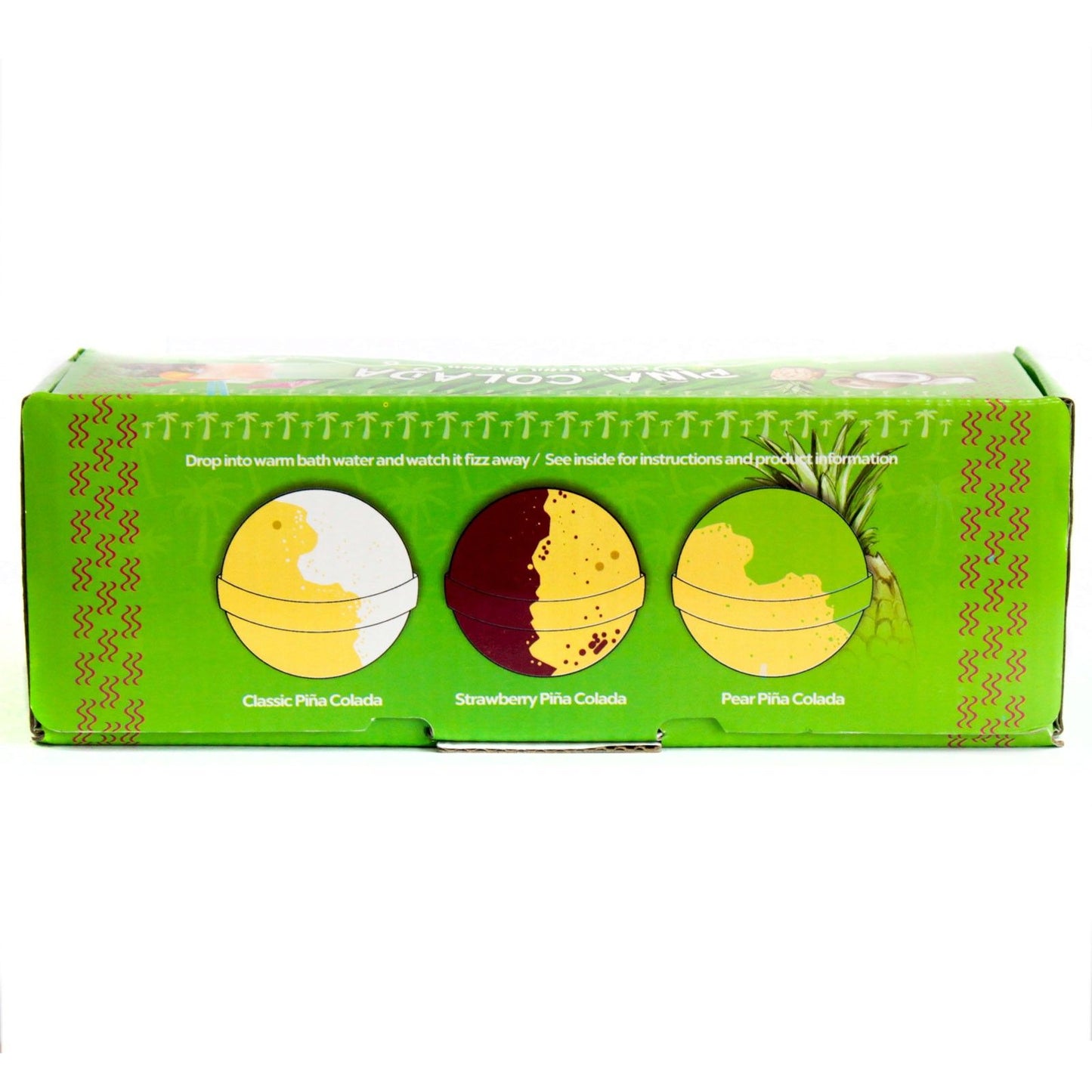 Set of Three Pina Colada Bath Bombs โ Tropical Bliss in Every Soak
