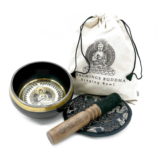 Buddha’s Teaching Singing Bowl Gift Set – 14cm